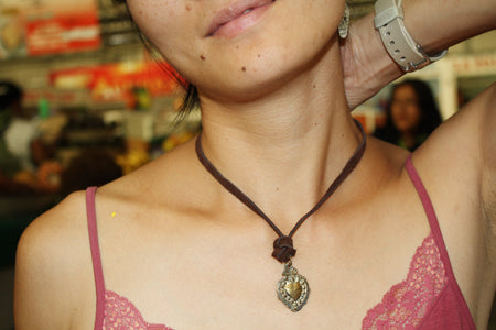 Sacred Heart Brown Straps