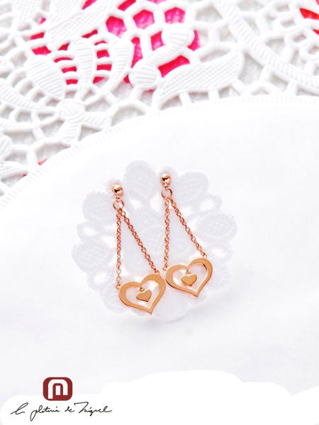 two hearts earing シルバー ピアス