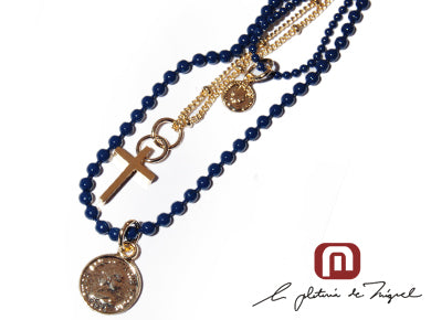 Deborah Coins with Cross ネックレス