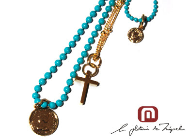 Denise Coins with Cross ネックレス