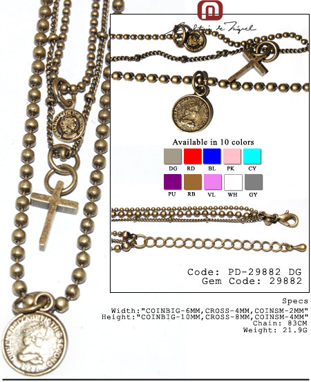 Destiny Coins with Cross ネックレス