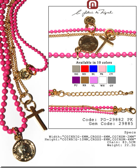Dawn Coins with Cross ネックレス