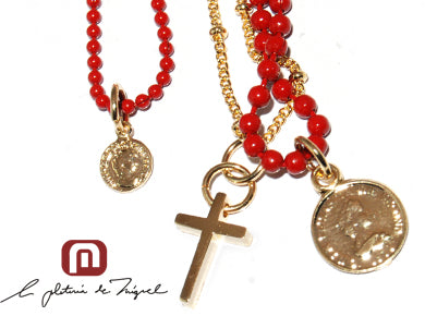 Dolly Coins with Cross ネックレス
