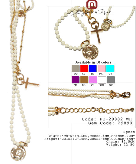 Daphne Coins with Cross ネックレス