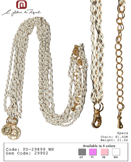 Flora Plain with Coins Necklace ネックレス チェー�