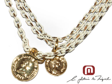 Flora Plain with Coins Necklace ネックレス チェー�
