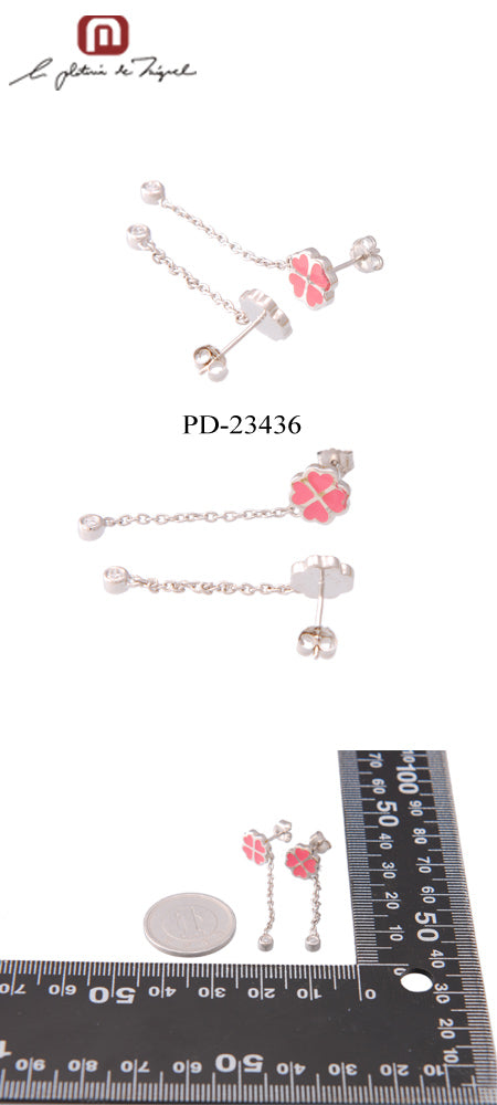 Pink Petal Earrings シルバー ピアス