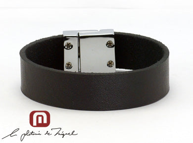 Plain Black Bracelet レザーブレスレット
