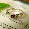 Natural Stone Red Garnet レディー 指輪 / リング