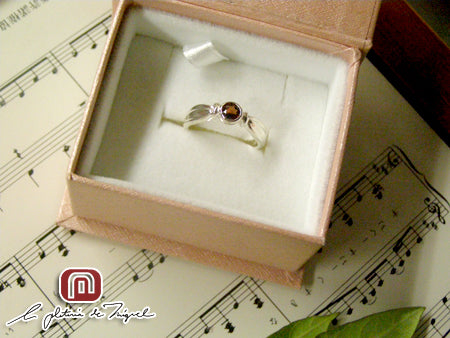 Natural Stone Red Garnet レディー 指輪 / リング
