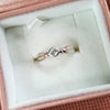 Natural Stone White Zirconia レディー 指輪 / リン&
