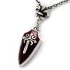 Red Gothic Shield Pendant