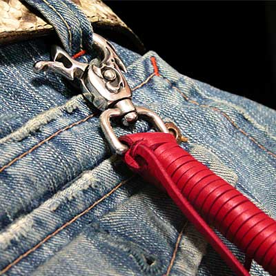 Red Leather Wallet Chain - Limited Edition ウォレ&