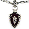 Red Stone Horse Medalion シルバー ペンダント