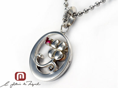 Red Stone Petal シルバー ペンダント