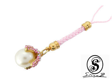 Round Pink Stone Strap
