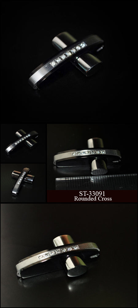 Rounded Cross シルバー ペンダント