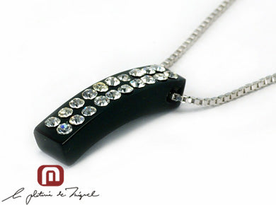 Simple Black Dazzling シルバー ペンダント