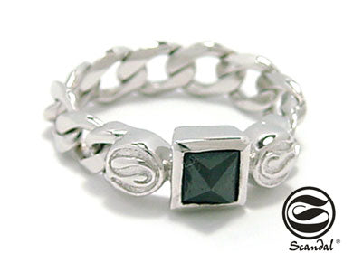 Single-Spike Chain Ring レディー 指輪 / リング