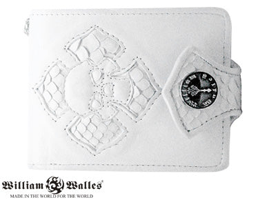Skull and Cross White レザー 財布 / ウォレット