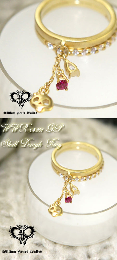 Skull Dangle Ring レディー 指輪 / リング
