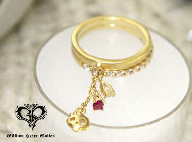 Skull Dangle Ring レディー 指輪 / リング