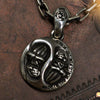 Skull Face Upside-down Necklace シルバー ペンダン