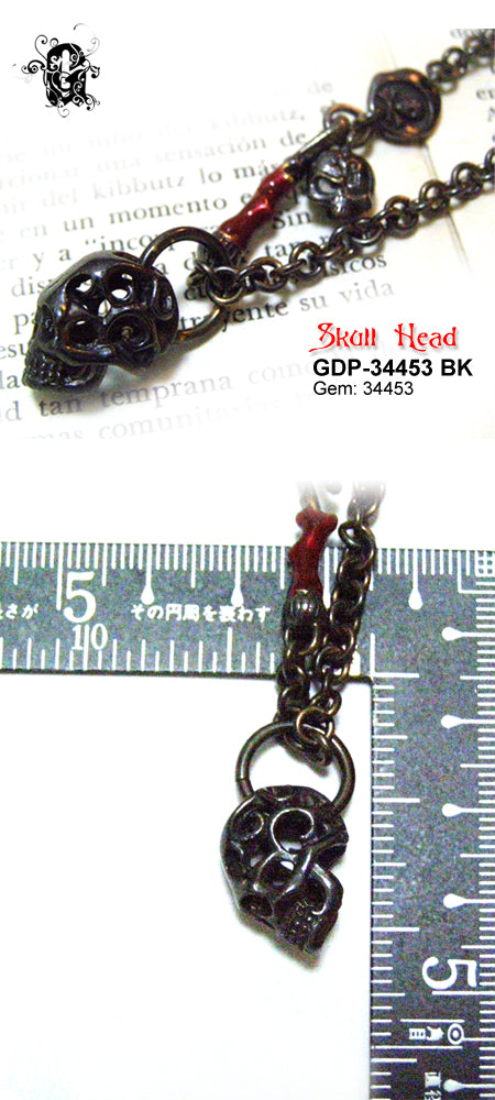 Skull Head Black シルバー ペンダント