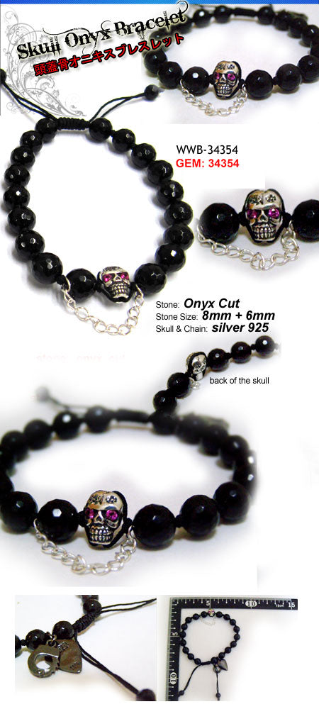Skull Onyx Bracelet