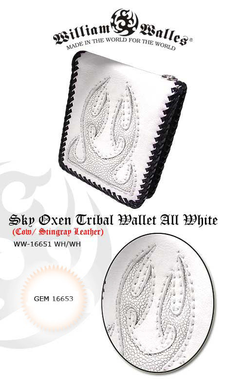 Sky Oxen Tribal Wallet All White レザー 財布 / ウ&