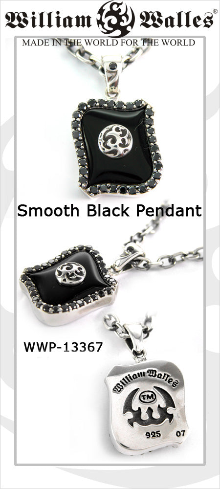 Smooth Black Pendant シルバー ペンダント