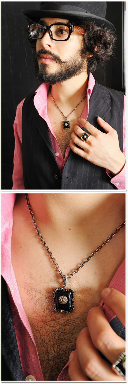 Smooth Black Pendant シルバー ペンダント