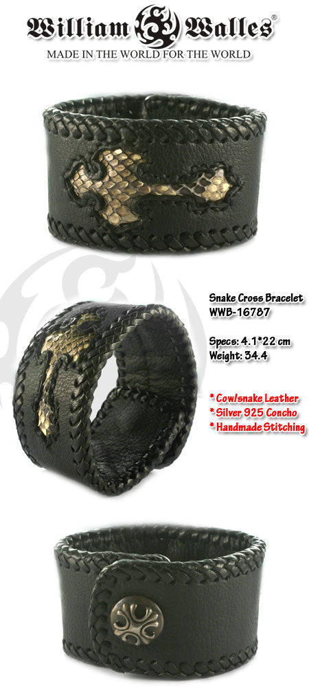 Snake Cross Bracelet レザーブレスレット
