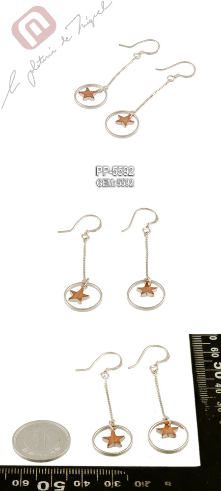 Star Circle Earrings シルバー ピアス
