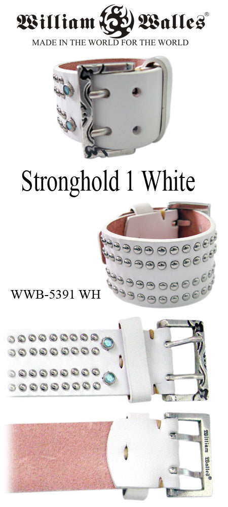 Stronghold 1 White レザーブレスレット