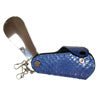 Stylish Blue Leather Keyholder キーホルダー