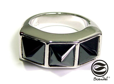 Three Black Spikes Ring レディー 指輪 / リング