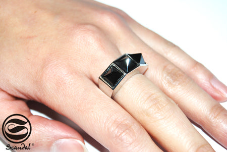 Three Black Spikes Ring シルバー 指輪 / リング