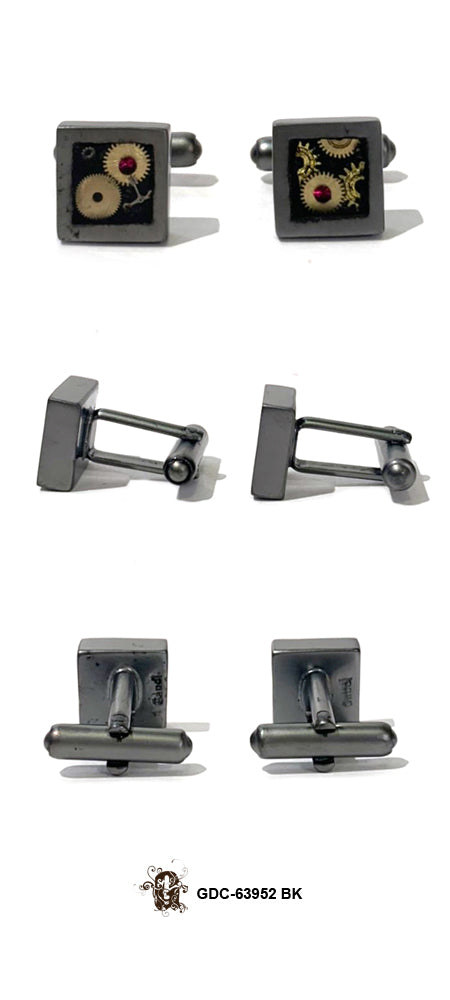 Tokei Black Square Cufflink