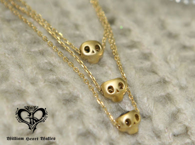 Tri-skull Necklace シルバー ペンダント