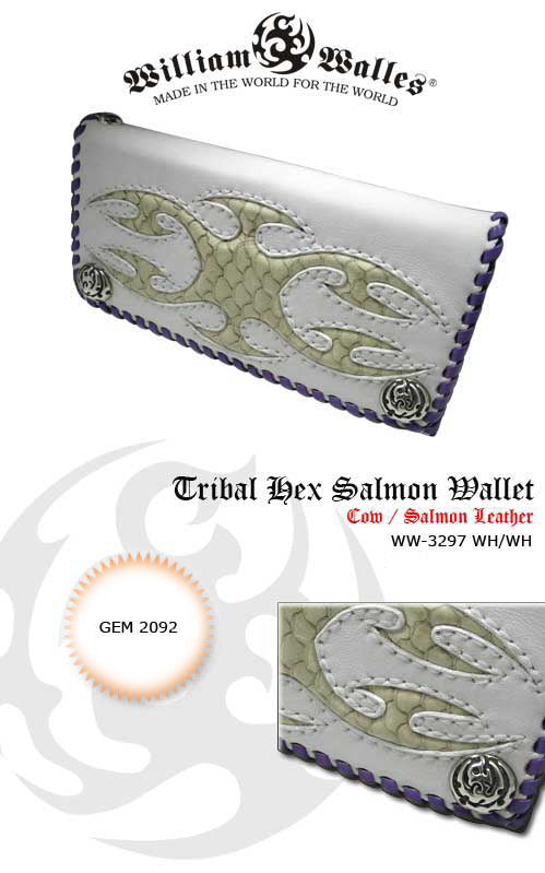 Tribal Hex Salmon Wallet レザー 財布 / ウォレット