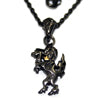 Upright Black Unicorn Pendant シルバー ペンダント