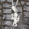 Upright Unicorn Pendant White