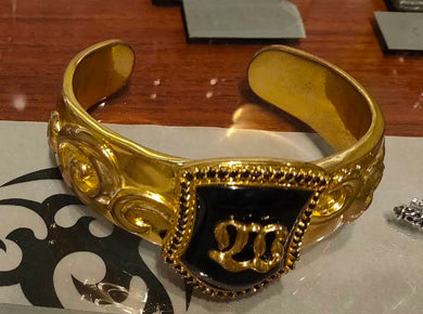 W Logo Bangle Brass