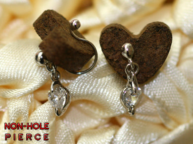 White Gem Non-hole Pierce シルバー ピアス