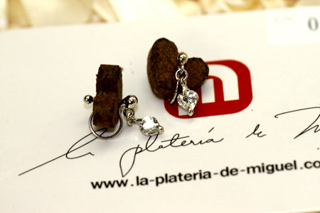 White Gem Non-hole Pierce シルバー ピアス