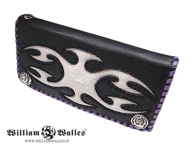 White Vortex Tribal Wallet レザー 財布 / ウォレッ&