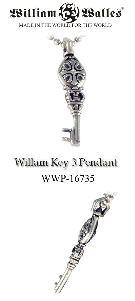 Willam key 3 Pendant シルバー ペンダント