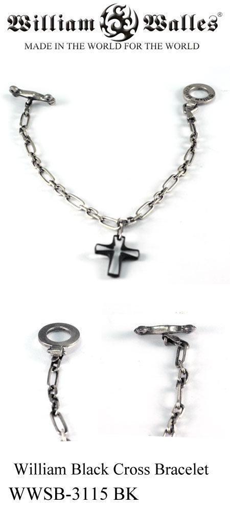 William Black Cross Bracelet