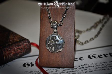 William Half Skull Face Silver シルバー ペンダン